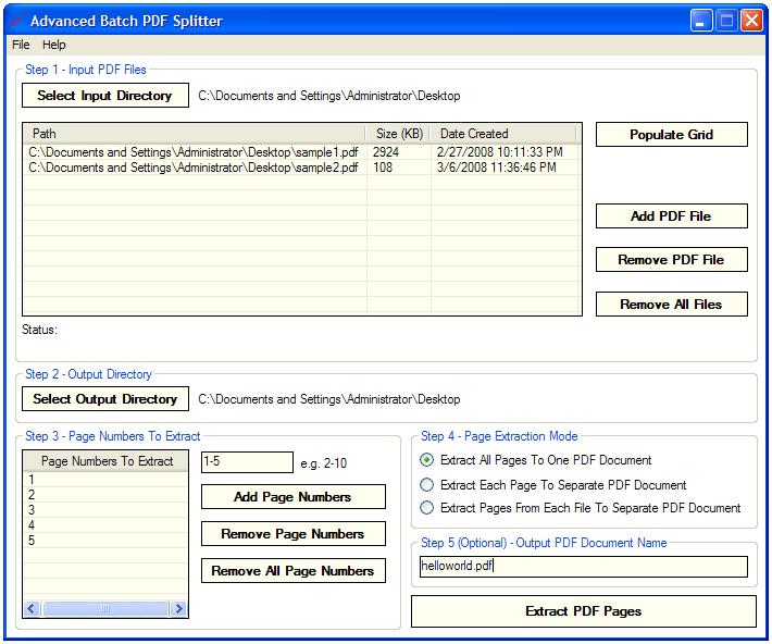 Advanced Batch PDF Splitter