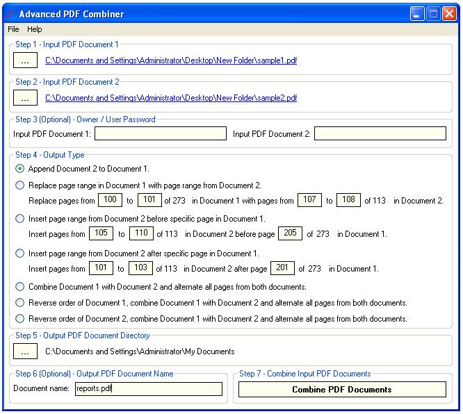 Advanced PDF Combiner