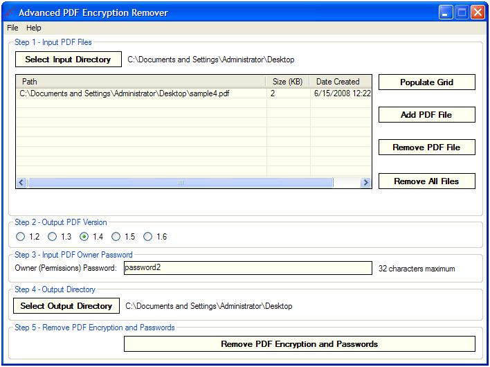 Advanced PDF Encryption Remover