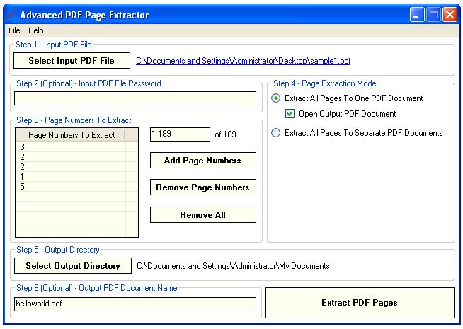 Advanced PDF Page Extractor