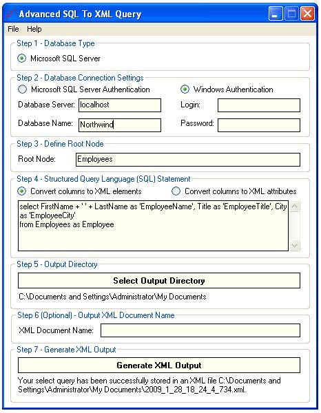 Advanced SQL To XML Query