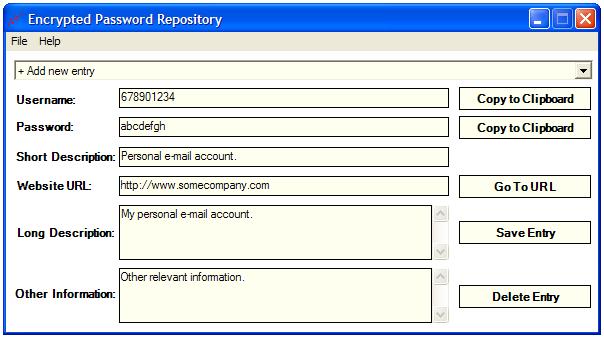 Encrypted Password Repository