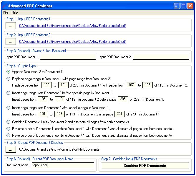 Advanced PDF Combiner software