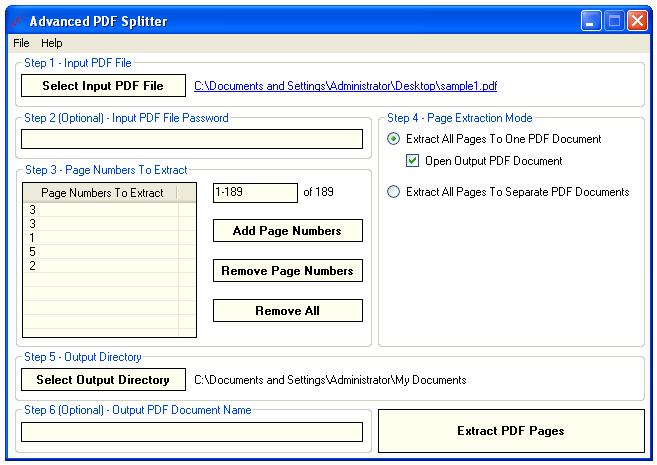 Advanced PDF Splitter 1.12 full