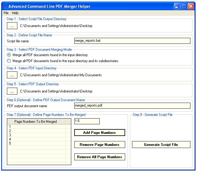 Advanced Command Line PDF Merger